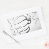 Pop Art Smash Punch Stift Sketch Rechteckiger Aufkleber (Umschlag)