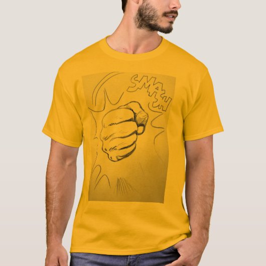 Pop Art Smash Punch Stift Sketch T - Shirt (Vorderseite)