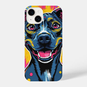 Pop Art Smile - Der Power eines glücklichen Hundes iPhone 14 Hülle