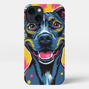 Pop Art Smile - Der Power eines glücklichen Hundes iPhone 13 Hülle