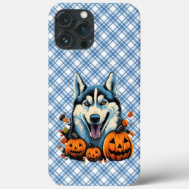 Pop Art Smilling Husky Hund mit Pumpkins Halloween Case-Mate iPhone Hülle