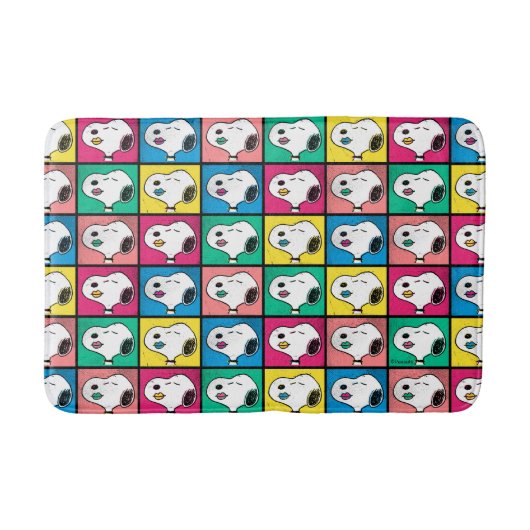 Pop Art Snoopy Lips | Mod for You Pattern Badematte (Vorderseite)