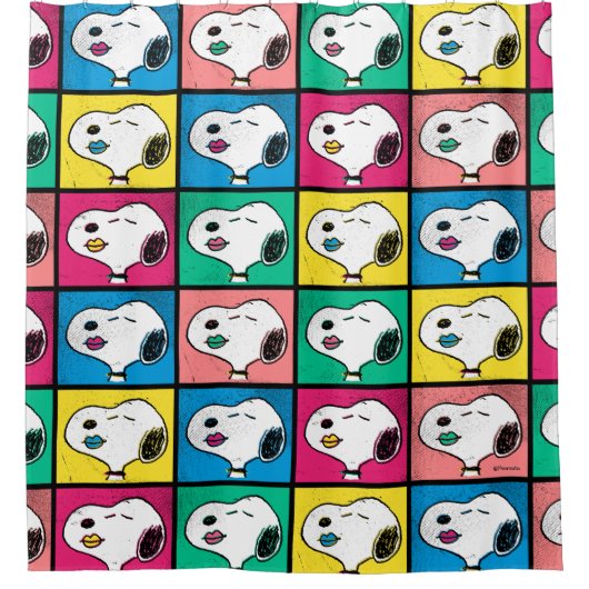 Pop Art Snoopy | Mod für Ihr Muster Duschvorhang (Vorderseite)