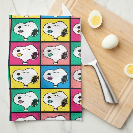 Pop Art Snoopy | Mod für Ihr Muster Geschirrtuch (Viertel Falte)
