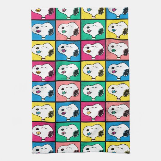 Pop Art Snoopy | Mod für Ihr Muster Geschirrtuch (Vertikal)