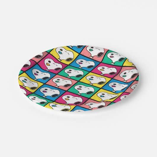 Pop Art Snoopy | Mod für Ihr Muster Pappteller (Schrägansicht)