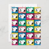 Pop Art Snoopy | Mod für Ihr Muster Postkarte (Vorne/Hinten)