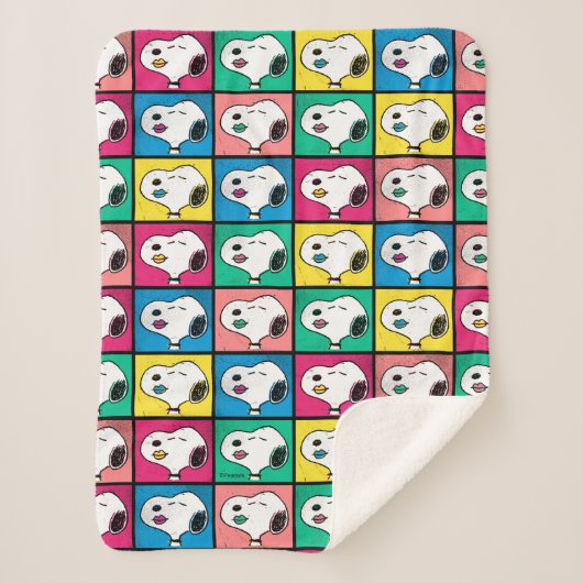 Pop Art Snoopy | Mod für Ihr Muster Sherpadecke (Vorderseite)