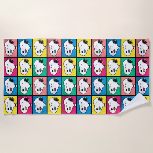 Pop Art Snoopy | Mod für Ihr Muster Strandtuch (Vorderseite)
