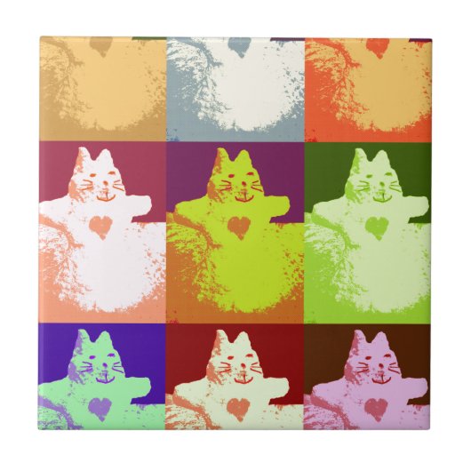 Pop Art Snow Kitty Fliese (Vorderseite)