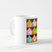 Pop Art Snow Kitty Kaffeetasse (Vorderseite Links)