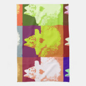 Pop Art Snow Kitty Küchentuch (Vertikal)