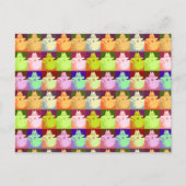 Pop Art Snow Kitty Postkarte (Vorderseite)