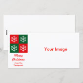 Pop Art Snowflakes Feiertagskarte (Vorne/Hinten)