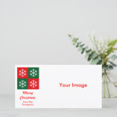 Pop Art Snowflakes Feiertagskarte (Stehend Vorderseite)