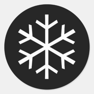 Pop Art Snowflakes Runder Aufkleber
