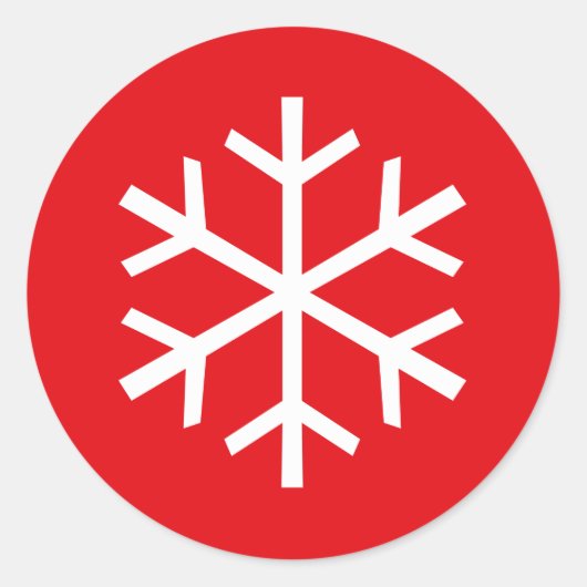 Pop Art Snowflakes Runder Aufkleber (Vorderseite)