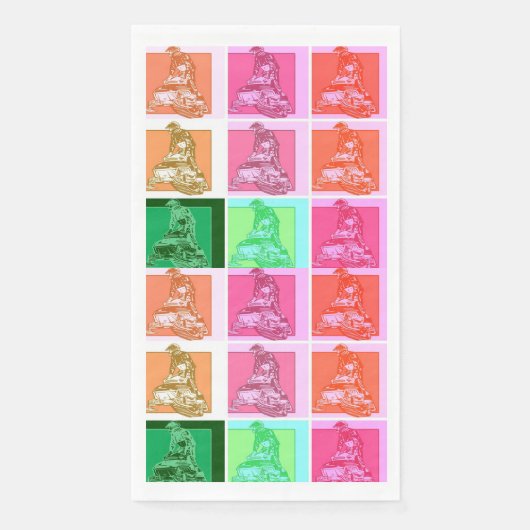 Pop Art Snowmobiler Serviette (Vorderseite)