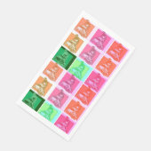 Pop Art Snowmobiler Serviette (Ecke)