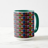 Pop Art Soccer Ball Pattern, Tasse (VorderseiteRechts)