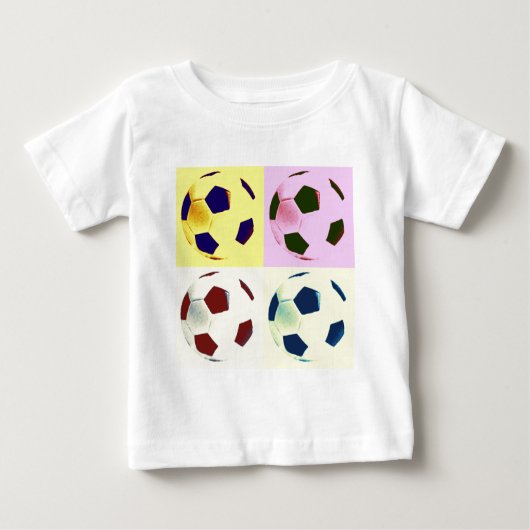 Pop Art Soccer Balls Baby T-shirt (Vorderseite)