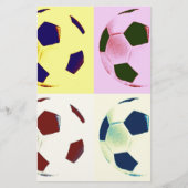 Pop Art Soccer Balls Briefpapier (Vorderseite)