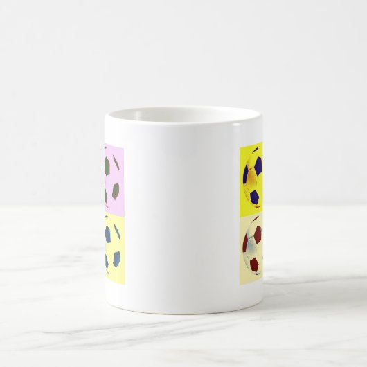 Pop Art Soccer Balls Kaffeetasse (Mittel)