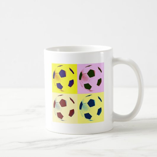 Pop Art Soccer Balls Kaffeetasse (Rechts)