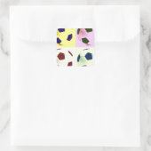 Pop Art Soccer Balls Quadratischer Aufkleber (Tasche)