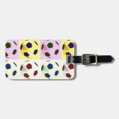 Pop Art Soccer Balls Reiseetag Tag Gepäckanhänger (Vorderseite horizontal)
