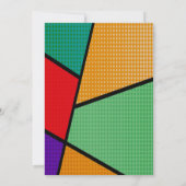 Pop Art Soccer Geburtstag, Fußball, Futbol Einladung (Rückseite)