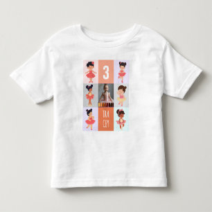 Pop Art Soft Pastel Baby Ballerina Foto Kleinkind T-shirt