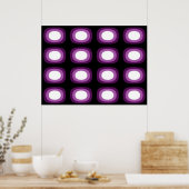Pop Art Soft Violet Blobs Poster (Küche)