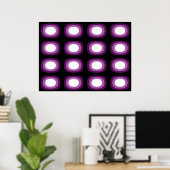 Pop Art Soft Violet Blobs Poster (Heimbüro)