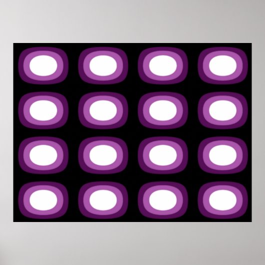 Pop Art Soft Violet Blobs Poster (Vorne)