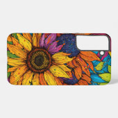 Pop Art Sonnenblumen Samsung Galaxy Hülle (Rückseite (Horizontal))