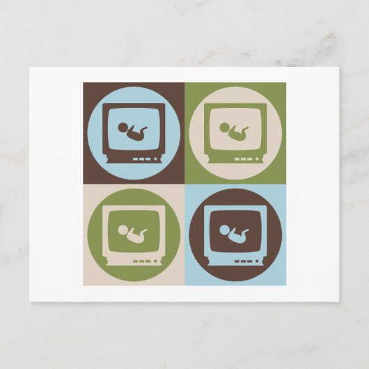 Pop Art Sonogrammen Postkarte (Vorderseite)