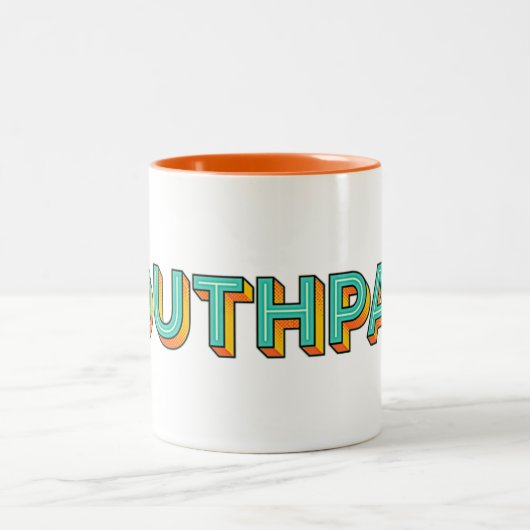 Pop Art Southpaw Lefthanders Zwei-Tone-Kaffee-Tass Zweifarbige Tasse (Mittel)