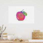 Pop Art Sparkling Apple Poster (Küche)