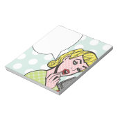 Pop Art Speech Bubble Notepad Notizblock (Rotiert)