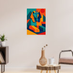 Pop Art Sphinx Farbiges Poster<br><div class="desc">Lassen Sie den Charme des antiken Ägypten in Ihre Zuhause mit diesem lebendigen Pop Art Sphinx Poster einfließen. Dieses moderne Hotel im pharaonischen Sphinx besticht durch seinen gewagten geometrischen Stil und seine farbenfrohen Farben und bildet einen atemberaubenden Mittelpunkt in jedem Raum, Büro oder kreativen Raum. Ideal für Kunstliebhaber und Geschichtsbegeisterte....</div>
