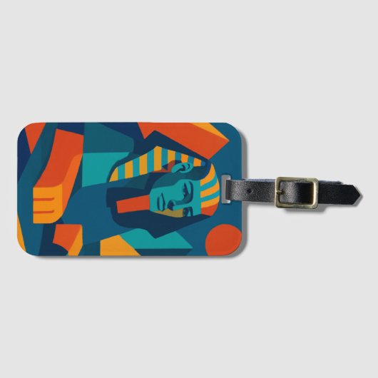 Pop Art Sphinx Gepäckanhänger (Vorderseite (Horizontal))