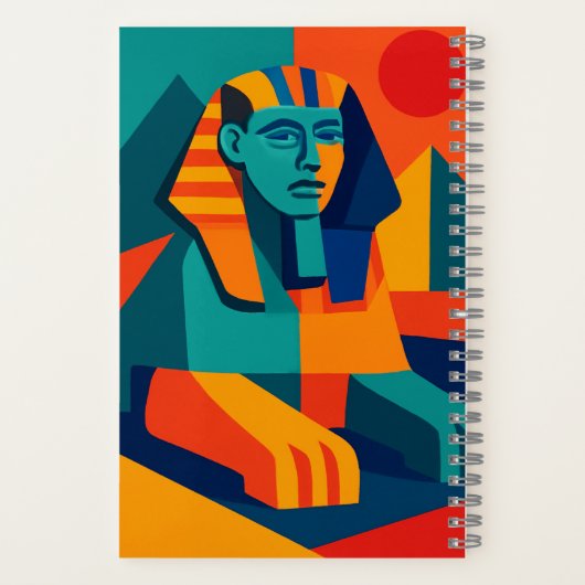 Pop Art Sphinx Hardcover Notebook Notizblock (Rückseite)