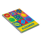 Pop Art Sportbäder Notizblock (Rechte Seite)