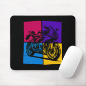 Pop-Art-Sportbike Mousepad (Mit Mouse)