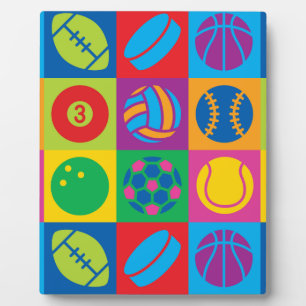 Pop Art Sports Balls Fotoplatte