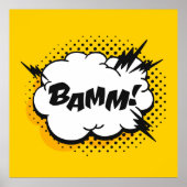 Pop-Art-Sprechblase zeichnend mit Text. Cartoon Poster (Vorne)