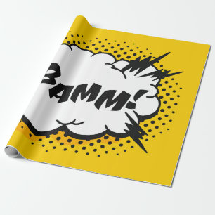 Pop-Art-Sprechblasenzeichnung mit Text. Cartoon-St Geschenkpapier