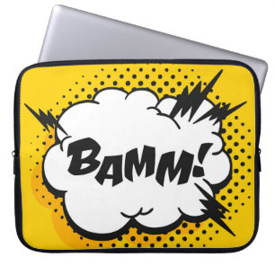 Pop-Art-Sprechblasenzeichnung mit Text. Cartoon-St Laptopschutzhülle