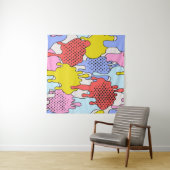 Pop Art Spritzer: Comic Drama Wandteppich (Beispiel (Horizontal))